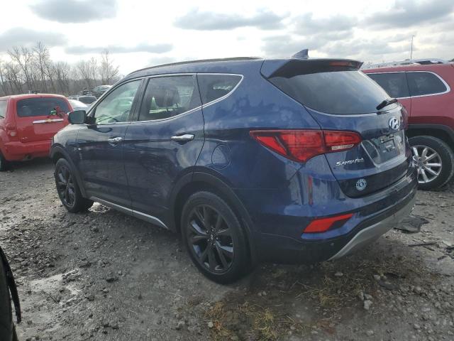 HYUNDAI SANTA FE S 2017 blue  gas 5XYZWDLA7HG466046 photo #3