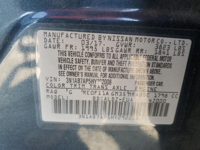 VIN 3N1AB7AP5HY292008 2017 NISSAN SENTRA no.12