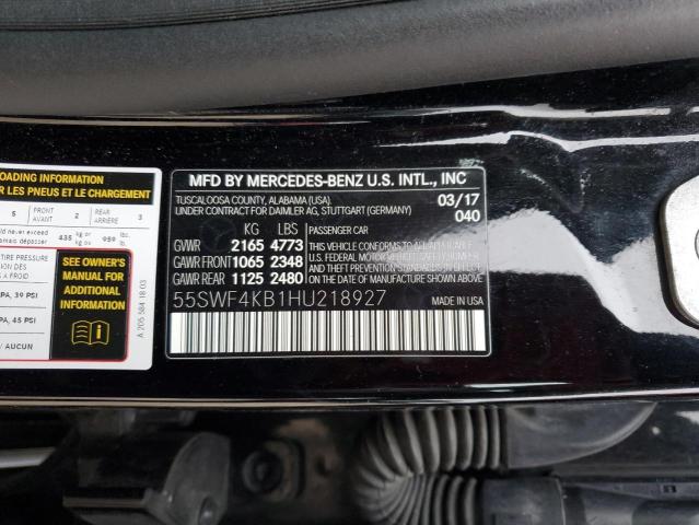 2017 MERCEDES-BENZ C 300 4MAT 55SWF4KB1HU218927