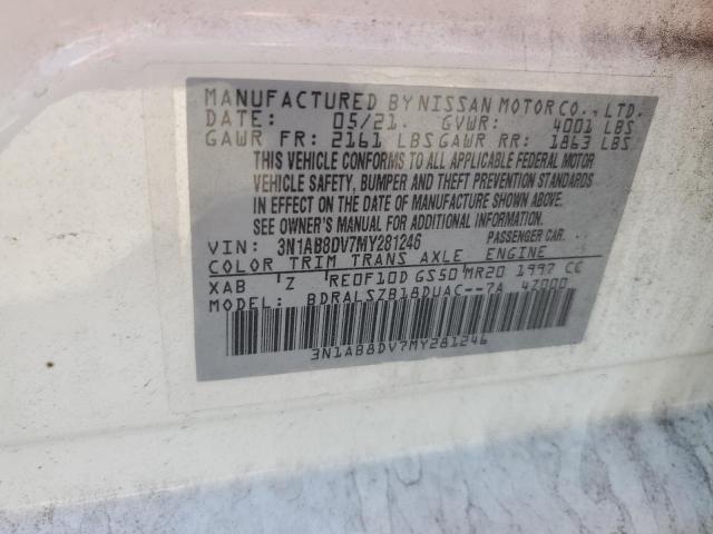2021 NISSAN SENTRA SR - 3N1AB8DV7MY281246