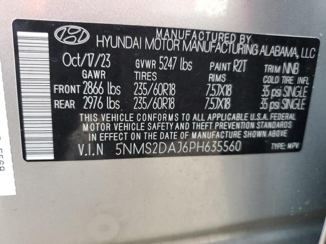 VIN 5NMS2DAJ6PH635560 2023 HYUNDAI SANTA FE no.14