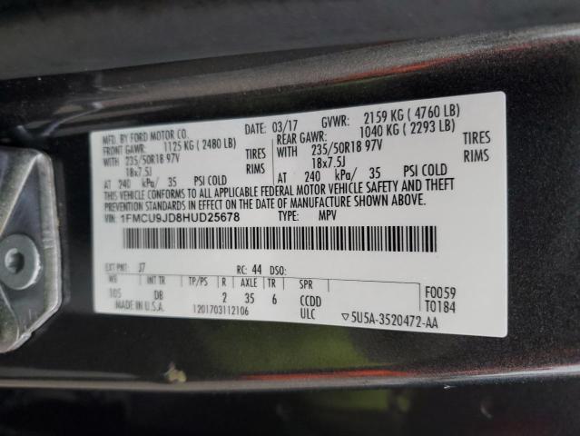 2017 FORD ESCAPE TIT - 1FMCU9JD8HUD25678