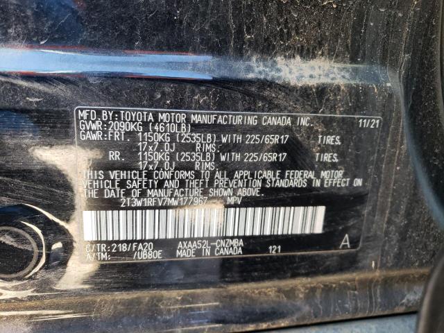 VIN 2T3W1RFV7MW177967 2021 TOYOTA RAV4 no.13