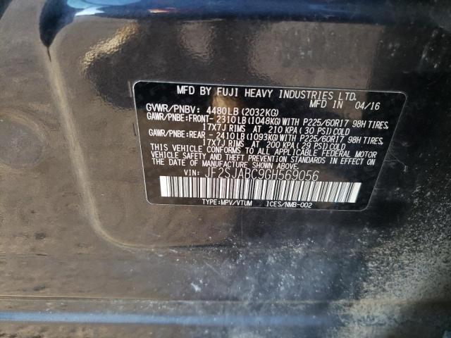 2016 SUBARU FORESTER 2 - JF2SJABC9GH569056