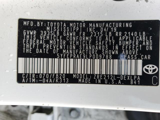 2020 TOYOTA COROLLA LE - 5YFEPRAE9LP009788
