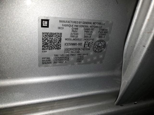 2019 CHEVROLET SILVERADO - 1GCPYCEF2KZ427894