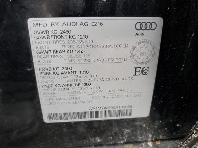 2016 AUDI Q5 PRESTIG WA1M2AFP0GA105058