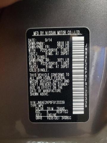 2015 NISSAN QUEST S - JN8AE2KP6F9120339