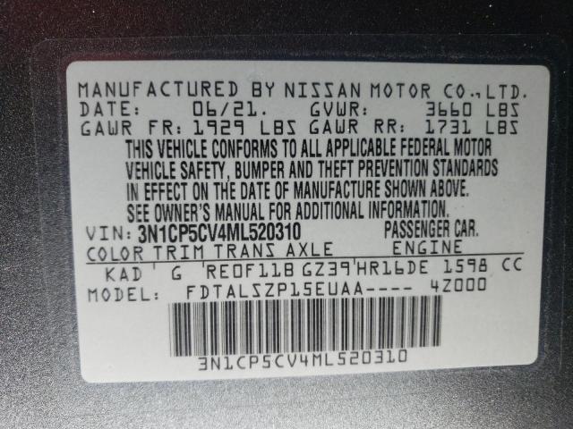 VIN 3N1CP5CV4ML520310 2021 NISSAN KICKS no.13