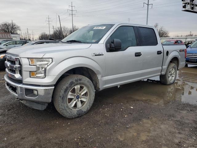 FORD F150 SUPER 2016 silver crew pic gas 1FTEW1E84GFB55490 photo #1