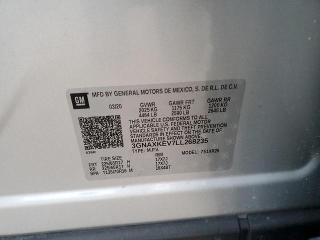 2020 CHEVROLET EQUINOX LT - 3GNAXKEV7LL268235