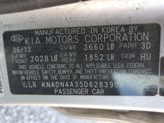 VIN KNADN4A35D6283904 2013 KIA RIO no.12