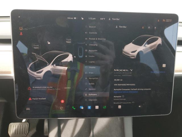 2022 TESLA MODEL Y 7SAYGDEE7NF412552