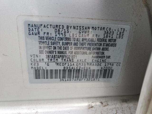 VIN 3N1AB7AP8FY321871 2015 NISSAN SENTRA no.12