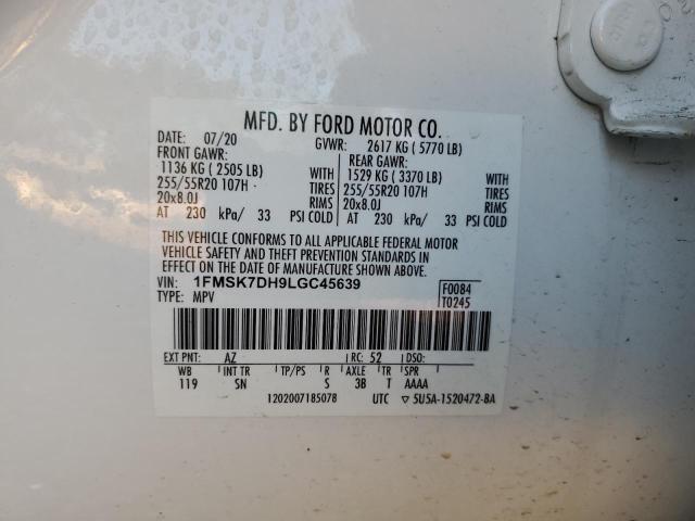 2020 FORD EXPLORER X - 1FMSK7DH9LGC45639