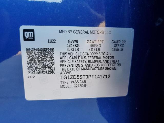 2023 CHEVROLET MALIBU LT - 1G1ZD5ST3PF141712