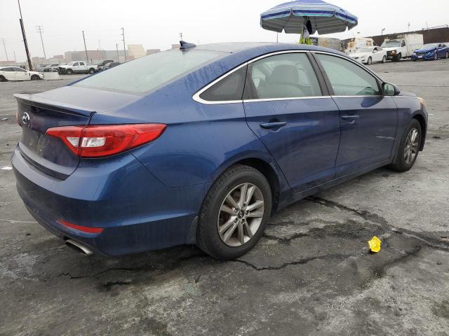 HYUNDAI SONATA SE 2015 blue  gas 5NPE24AF4FH160789 photo #4