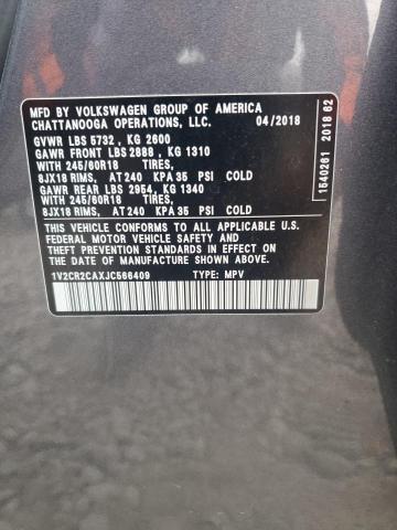 2018 VOLKSWAGEN ATLAS SE - 1V2CR2CAXJC566409