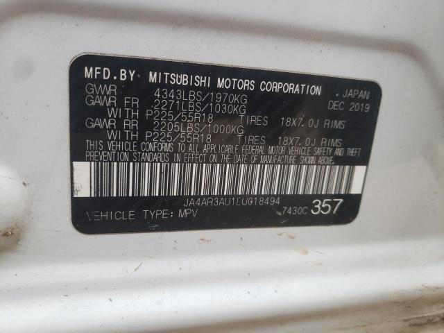 2020 MITSUBISHI OUTLANDER - JA4AR3AU1LU018494