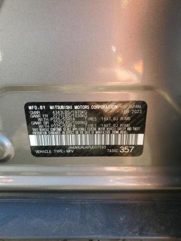 2023 MITSUBISHI OUTLANDER - JA4ARUAU4PU007193