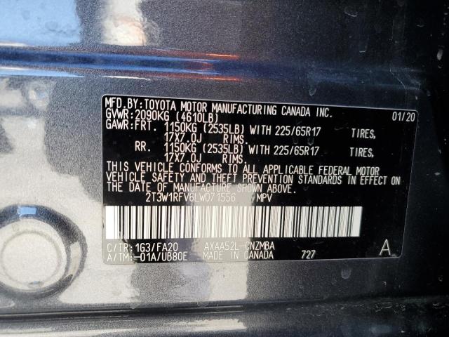 2020 TOYOTA RAV4 XLE - 2T3W1RFV6LW071556