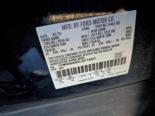 2020 FORD EXPLORER P - 1FM5K8AB2LGC14297
