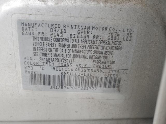 VIN 3N1AB7AP0JY281777 2018 NISSAN SENTRA no.12