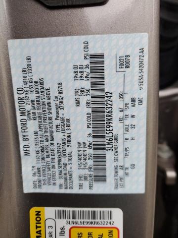 2019 LINCOLN MKZ RESERV - 3LN6L5E99KR632242