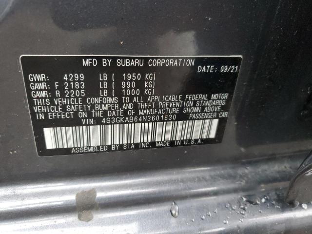 2022 SUBARU IMPREZA 4S3GKAB64N3601630