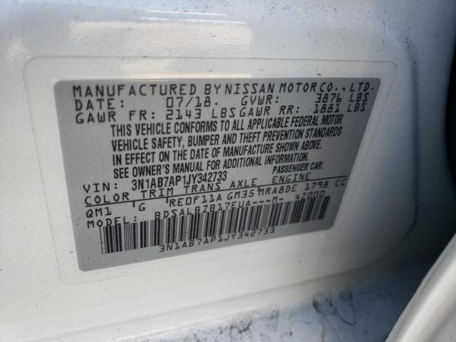 2018 NISSAN SENTRA S - 3N1AB7AP1JY342733