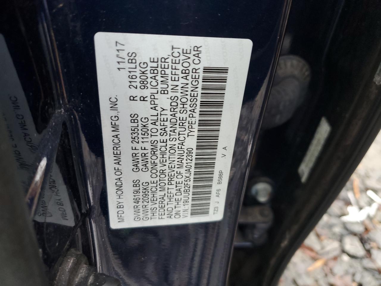 Lot #3037161491 2018 ACURA TLX TECH