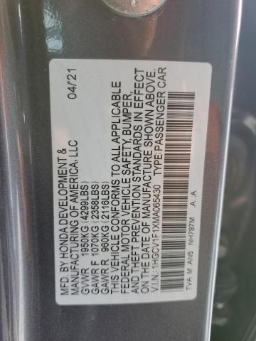 2021 HONDA ACCORD LX - 1HGCV1F1XMA065430