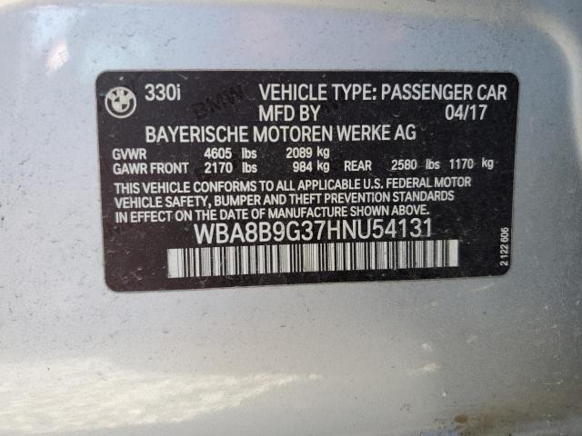 VIN WBA8B9G37HNU54131 2017 BMW 3 SERIES no.12