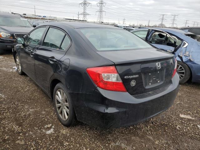 HONDA CIVIC EXL 2012 black  gas 19XFB2F92CE039450 photo #3