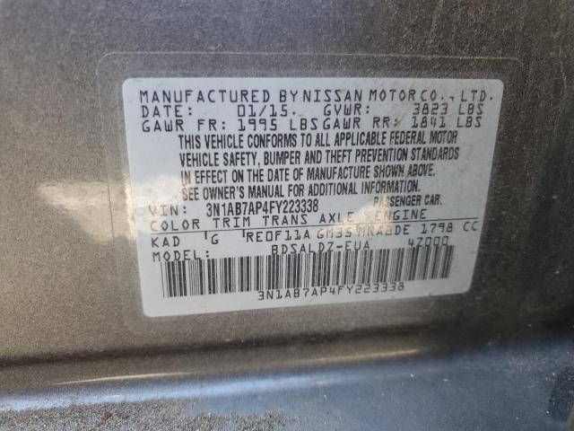 VIN 3N1AB7AP4FY223338 2015 NISSAN SENTRA no.12