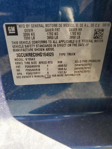 2017 CHEVROLET SILVERADO - 3GCUKREC8HG164929