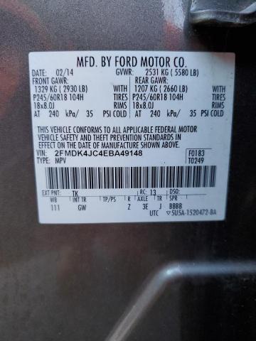 VIN 2FMDK4JC4EBA49148 2014 FORD EDGE no.14