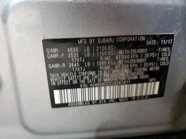 2018 SUBARU OUTBACK 2. - 4S4BSACC2J3267411