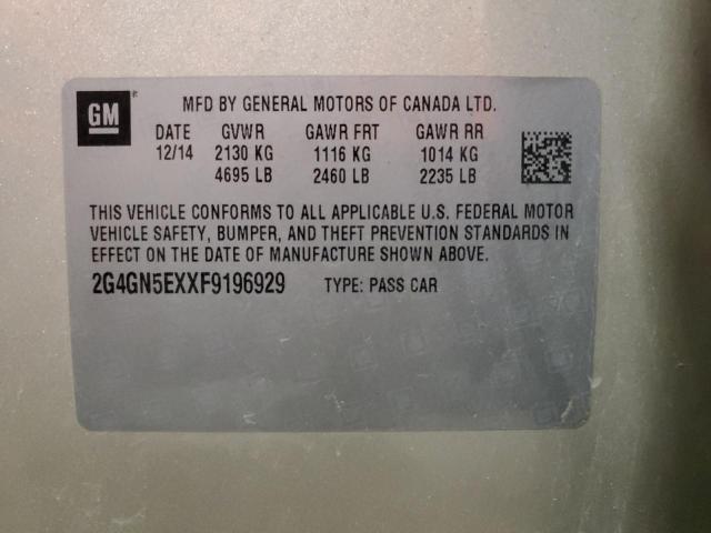 2015 BUICK REGAL PREM 2G4GN5EXXF9196929