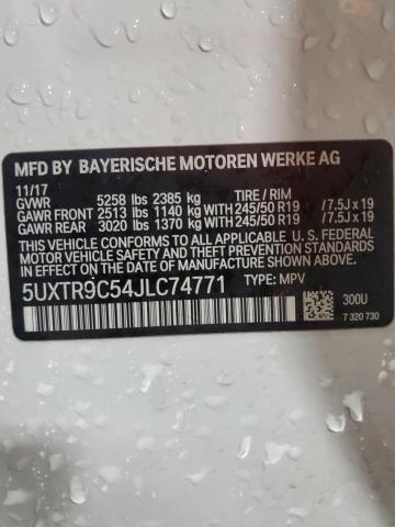 2018 BMW X3 XDRIVE3 - 5UXTR9C54JLC74771