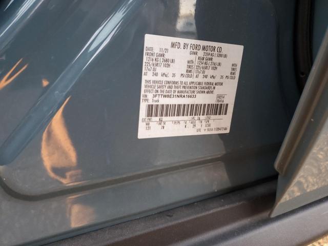 2022 FORD MAVERICK X - 3FTTW8E31NRA16633