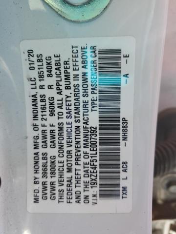 2020 HONDA INSIGHT EX - 19XZE4F51LE007392