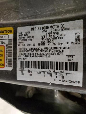 2022 FORD BRONCO SPO - 3FMCR9B65NRD17722