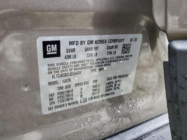 2020 CHEVROLET TRAX LS - KL7CJKSB2LB344634
