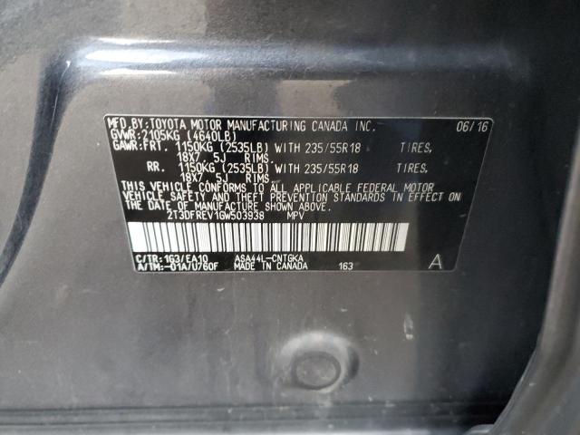2016 TOYOTA RAV4 LIMIT - 2T3DFREV1GW503938