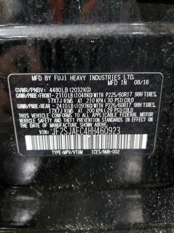 2017 SUBARU FORESTER 2 - JF2SJAEC4HH460923