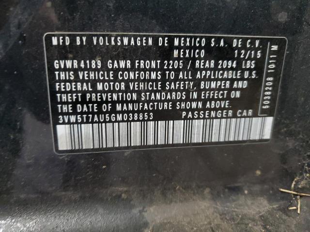 2016 VOLKSWAGEN GTI S/SE - 3VW5T7AU5GM038853