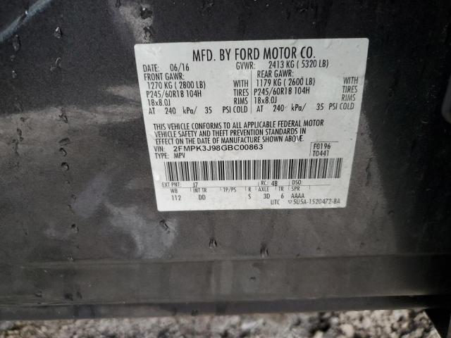 2016 FORD EDGE SEL - 2FMPK3J98GBC00863