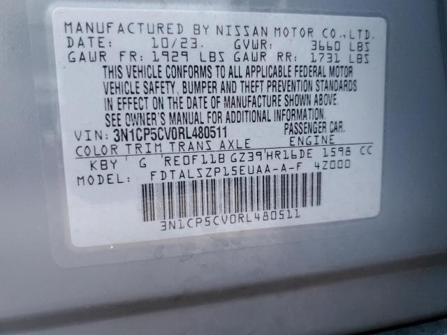 2024 NISSAN KICKS SV 3N1CP5CV0RL480511
