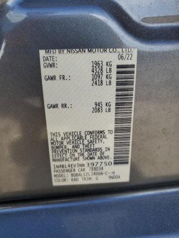 2022 NISSAN ALTIMA SL 1N4BL4EV3NN397750